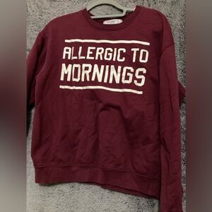 Large. Dark red. Long-sleeved sweater